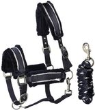 QHP Halsterset QHP Dolci Donkerblauw-zilver Pony