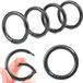 Famanu – Lot de 6 rondelles à ressort rondes en métal, 40 mm, noir