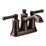 Moen 6802BN Dartmoor Badkamerkraan met twee handgrepen met lage boog, geborsteld nikkel Olie-ingewreven Brons