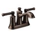 Moen 6802BN Dartmoor Badkamerkraan met twee handgrepen met lage boog, geborsteld nikkel Olie-ingewreven Brons