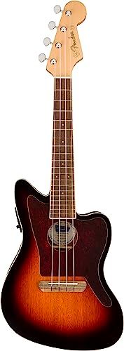 Fender Fullerton Jazzmaster Uke WN Tortoiseshell Pickguard 3-Color Sunburst