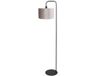 Mexlite Vloerlamp Forma 4776ZW zwart met grijs/taupe velours kap