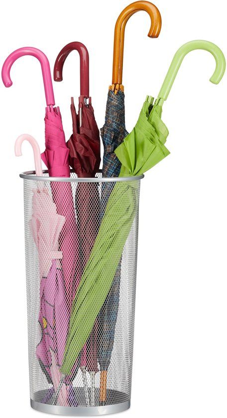 Relaxdays Paraplubak Metaal - 50 cm - Zilver