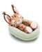 NICI Knuffeldier, karakal, slapend in mandje, bruin, 12 cm