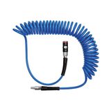 Riegler spiraalslang drukknop veiligheidskoppeling set PU Ø 10 x 6,5 mm lengte 3 m
