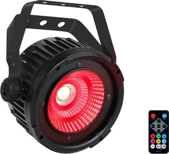 Ibiza PARLED50-COB - PAR Projector met RGBWA COB LED - 50W - Zwart