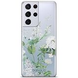 ERT GROUP mobiel telefoonhoesje voor Samsung S21 ULTRA Babaco patroon Flowers 033