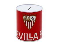 CyP Brands Sevilla FC Spaarpot, beker, verzegelde thermoskan, spaarpot, munten en bankbiljetten, meerkleurig, officieel product