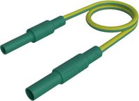 SKS Hirschmann MAL S GG-B 25/2,5 ge/gn Veiligheidsmeetsnoer 4mm-veiligheidsstekker 4mm-veiligheidsbus 25 cm Geel-groen