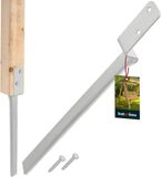 KOTARBAU® Grondanker, Verzinkt Staal, 50 cm, Zilver, L-Vorm Paalhouder
