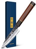 HOSHANHO VG 10 Fruitmes, 9,5 cm, ultrascherp schilmes van koolstofstaal, klein professioneel keukenmes met ergonomische handgreep