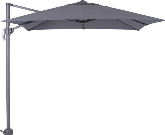 Garden Impressions Hawaii S - Zweefparasol - 250 x 250 cm - Carbon Black/Donkergrijs