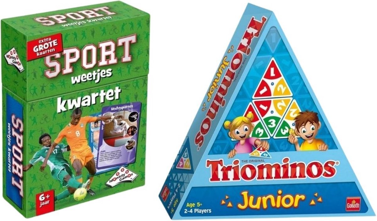 Goliath Spellenbundel - 2 Stuks - Kwartet Sport Weetjes & Triominos Junior