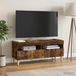 Prolenta Maison Exclusive - LED-TV-kast ARNHEM, 100 x 35 x 43 cm, beukenhoutfineer in rookkleur