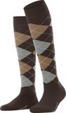 Burlington Marylebone lang gedessineerd wol kniekousen dames bruin - maat 36-41
