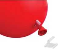 Merkloos / Sans marque Espa Nv 100x stuks ballonnen sluitingen clipjes/klemmetjes - Wit