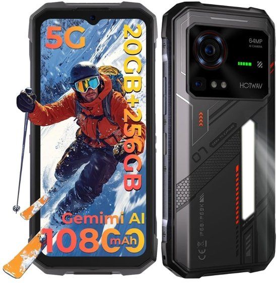 HOTWAV Hyper 7 - Robuuste Smartphone - 8GB RAM - 256GB Opslag - 6.6" Scherm