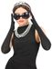 Smiffys Tiffany Diva Kunststof tiara-set met zonnebril, parelketting en lange handschoenen