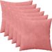 vidaXL Kussensloop 6 pcs HEERLEN Roze 30 x 30 cm Fluweel