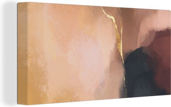 OneMillionCanvasses Canvas schilderij 160x80 cm - Abstract - Pastel - Multicolor - Modern