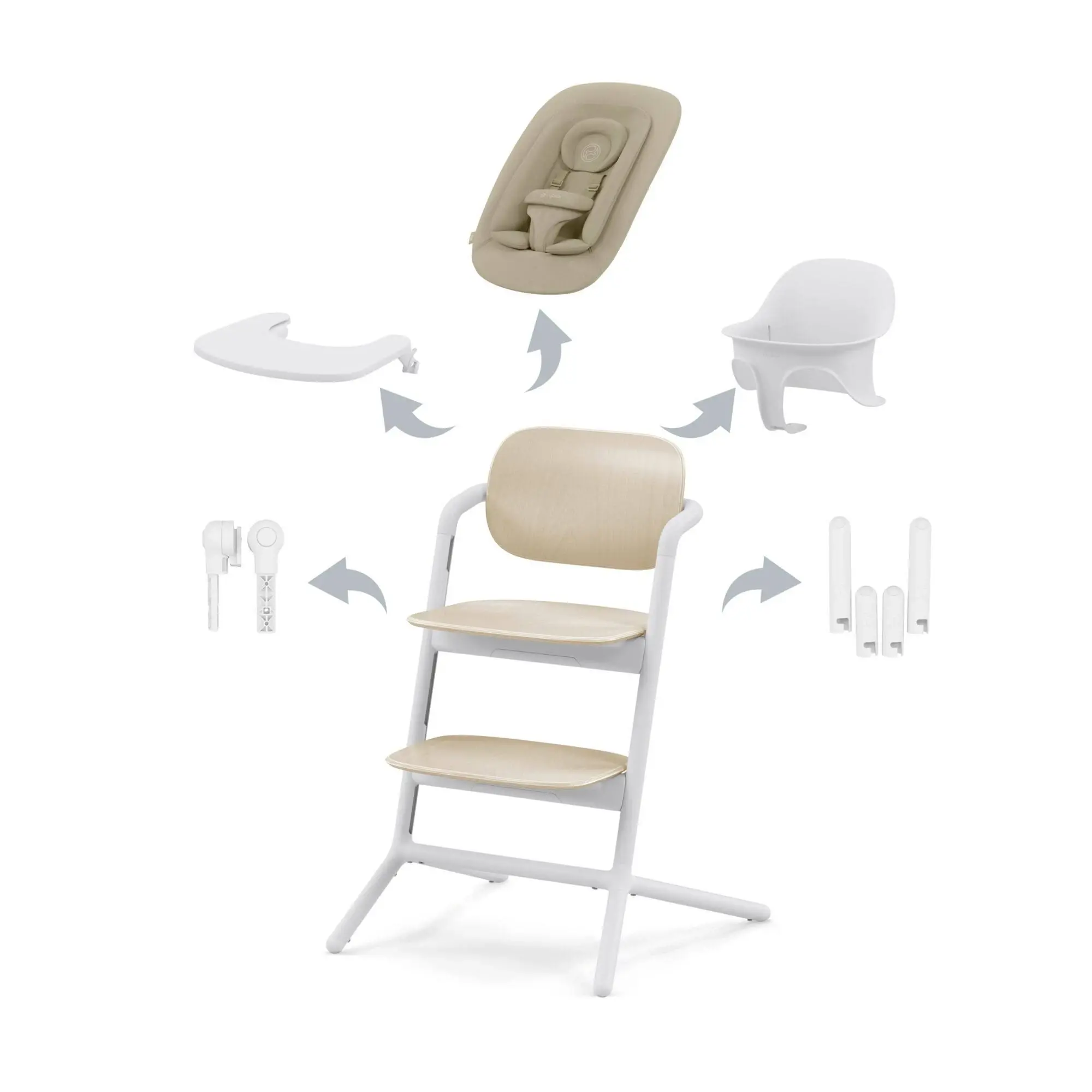 Cybex LEMO 4 in 1 Kinderstoel Sand White