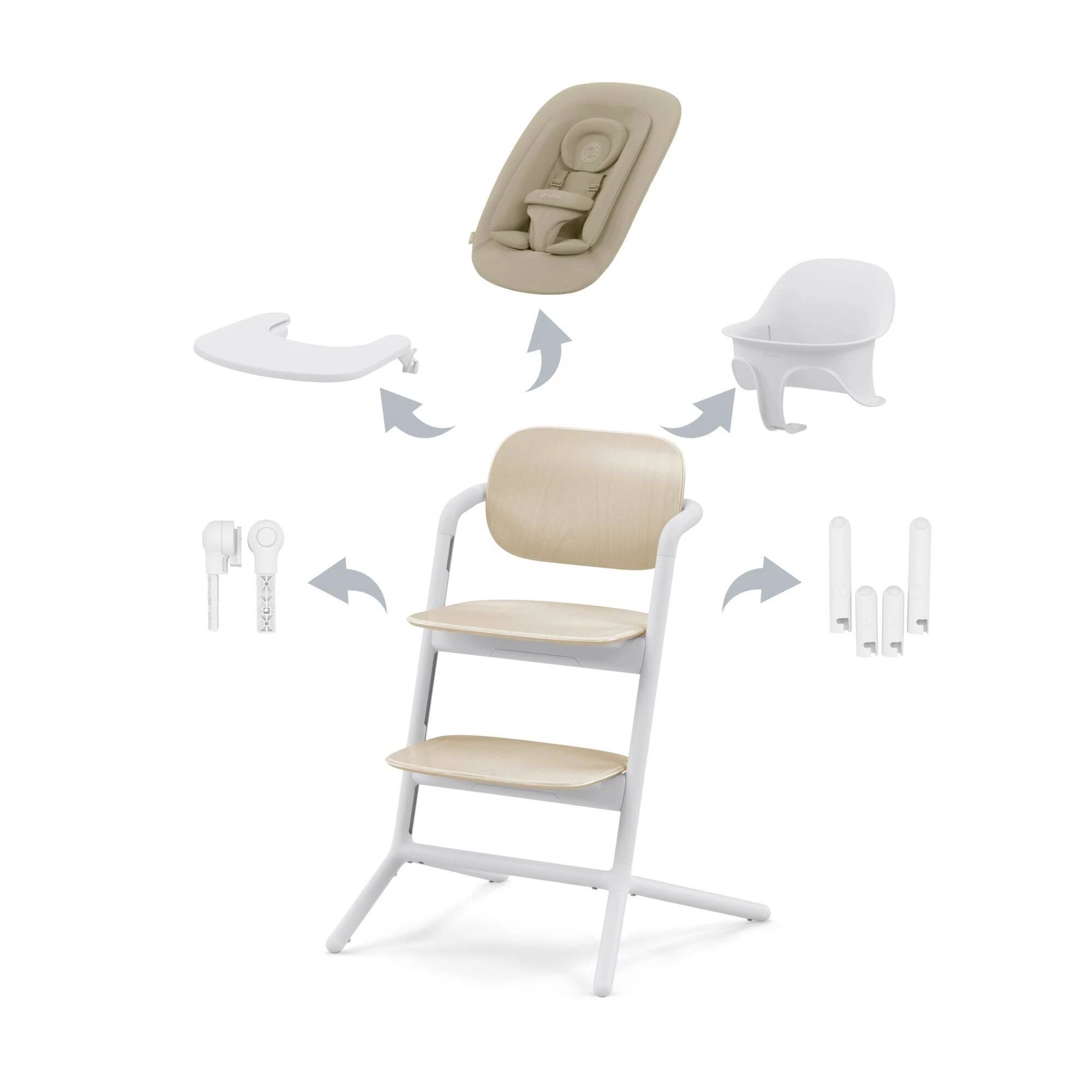 Cybex Lemo 4-in-1 High Chair - Sand White