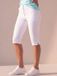Sjeng Sports MATCH Capri Broek Dames Wit Stretch Comfortabele Pasvorm Ideaal voor Sport en Vrije Tijd