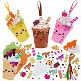 Baker Ross WA140 Milkshake Mix & Match-decoratiesets - Pakket van 8, leuke schuimrubberen knutselsets voor kinderen en in de klas