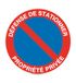 AUA SIGNALETIQUE - Bord Défense de Stationner Propriété Privée - Ø 130 mm, zelfklevend vinyl
