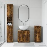 Maison Exclusive - Ensemble de meubles de salle de bain exclusif, composé de 3 éléments, en chêne fumé, modèle UTRECHT