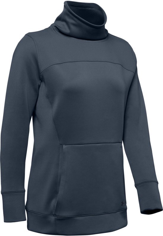 Under Armour CG Armour Hybrid Pullover Dames Sportshirt - Downpour Gray - Maat XS