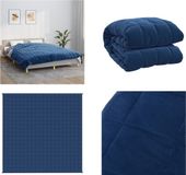 vidaXL Verzwaringsdeken 200x200 cm 13 kg Badstof Blauw