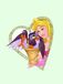 Komar Disney Muurafbeelding Aurora & Owl | Kinderkamer, Babykamer, Decoratie, Kunstdruk | Zonder lijst | WB081-30x40 | Grootte: 30 x 40 cm