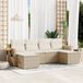 Maison Exclusive - Ensemble de meubles de jardin 6 pièces avec canapé et coussins, beige, en polyrotin