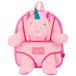 Peutel Perletti Peutel Rugzak met Knuffeldier Kinder 3 4 5 Jaar - Kleuter Backpack Kleuterschool met Zacht Knuffel Speelgoed - Kindertas Peuterspeelzaal Meisje Jongen - 27x21x9 cm (Roze Eenhoorn)