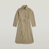 G-Star Fluid Trench Coat Wmn Dames Spijkerjas XS Ensis Green