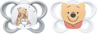NUK 10175358, Babyfopspeen met vrije luchtdoorvoer, Silicone, Grijs/Wit, 0-6 maanden, 2 stuks