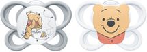 NUK 10175358, Babyfopspeen met vrije luchtdoorvoer, Silicone, Grijs/Wit, 0-6 maanden, 2 stuks