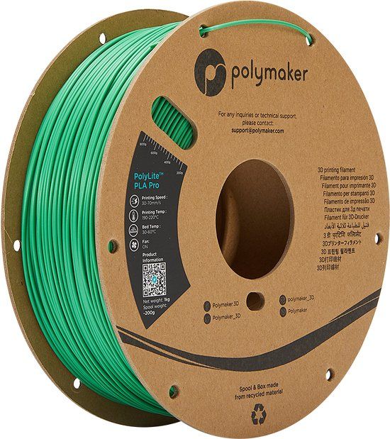 Polymaker POLYLITE™ PLA PRO 3D filament Green 1.75 mm 1KG