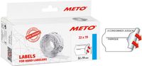 Meto Voorbedrukte etiketten voor etiketteermachine, 32 x 19 mm, wit, 5000 stuks