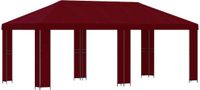 vidaXL Tuinpaviljoen 6 x 3 m Bordeauxrood Polyester en Staal 190 gsm