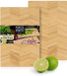 Moritz & Moritz Snijplankenset - Snijplank Bamboe - Serveerplank 2-delig Visgraatpatroon - 23 x 14,5 cm - Naturel