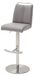 Tabouret de bar Giulia, réglable en hauteur, pivotant, similicuir, gris
