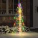 VidaXL Kerstboom 160 led's multikleur 150 cm acryl