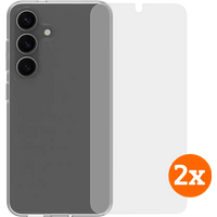 BlueBuilt Back Cover Samsung Galaxy S25 Transparant + Screenprotector Glas Duo Pack