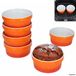 MamboCat 6-delige set CROSSY oranje soufflévormpjes rond 290ml van aardewerk