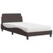 vidaXL Lit avec matelas "Dover" tissu marron foncé 100x200 cm