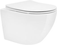 LuxeBath Keramisch Wandcloset, 49 cm, Randloos, Nano-afdichting, Soft-close, Wit