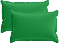 vidaXL - Kussensloop - 2 stuks - Houten - Groen - 50 x 80 cm - Polyester