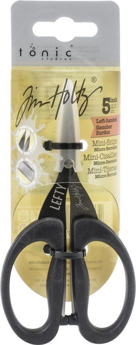 Tim Holtz - Titanium Micro gekartelde linkshandige schaar - 12.3cm